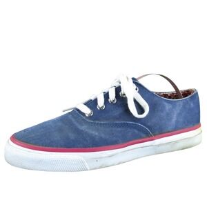 SPERRY Women's Top-Sider Boat Shoe Blue Fabric Sz 6 Medium‎ Gently Used 2025